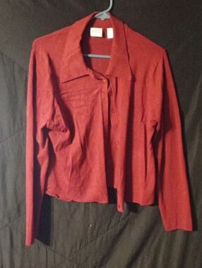 Giorgio Fiorelli Deep Red Button-Up Blazer Jacket